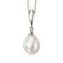 Freshwater Pearl And Diamond Drop Pendant Necklace, thumbnail 4 of 7