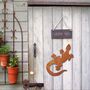 Garden Wall Sculpture Metal Gecko Lizard Art, thumbnail 1 of 10