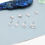 Sterling Silver Simple Cz Crystal Stud Earrings, thumbnail 6 of 11