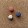 Wooden Ball Cork Board Magnets Pack Of Three, thumbnail 1 of 7