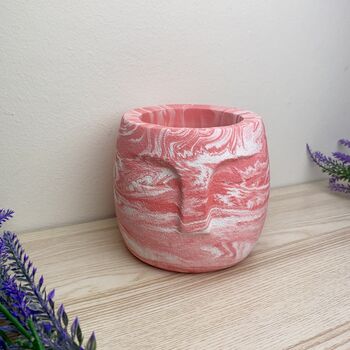 Pink Marbled Plant Pot/ Pen Pot, 2 of 5