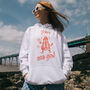 Pier We Go Women's Slogan Hoodie With Funfair Graphic, thumbnail 1 of 4