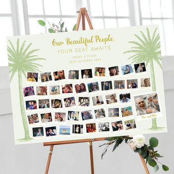 Tropical Photo Collage 'Find Your Face' Table Plan, 2 of 4