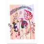 Pink Tropical Flower And Leaf Art Print, thumbnail 3 of 8