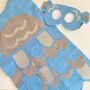 Grey Blue Little Fish Costume For Children And Adults, thumbnail 6 of 10