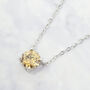 Citrine 1ct Moissanite Crystal Sterling Silver Necklace, thumbnail 1 of 5