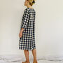 Kaftan Florence Nightdress In Skyland Check, thumbnail 4 of 6