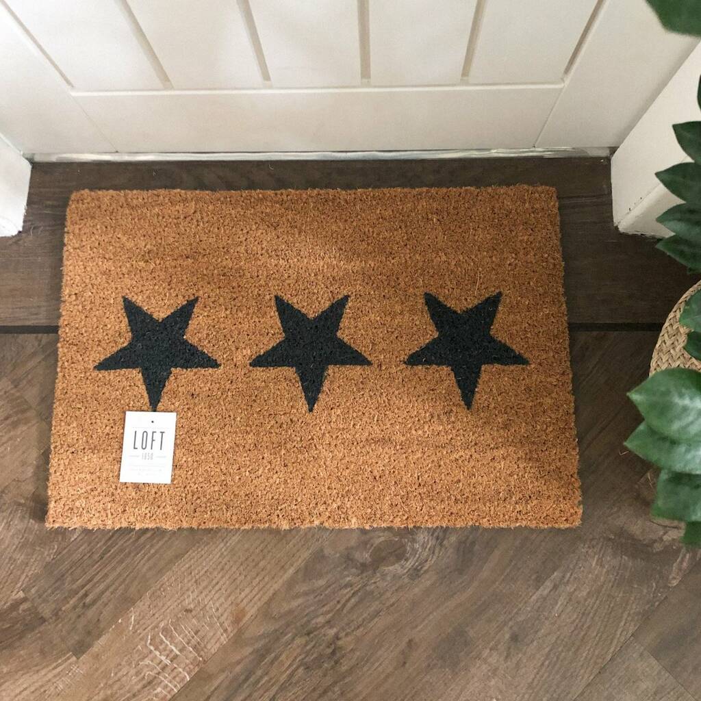 Three Star Brown Doormat By all things Brighton beautiful