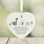 Personalised Porcelain Heart Sleeps A Boy Decoration Heart Keepsake, thumbnail 2 of 2