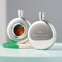 Personalised and Engraved Round Window Hip Flask, thumbnail 6 of 12