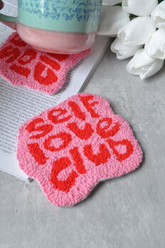 'Self Love Club' Hand Tufted Coaster, 2 of 5