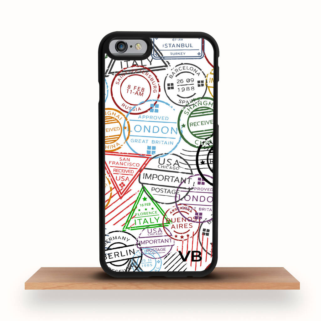 iPhone Case Passport Travel Stamps By Crank