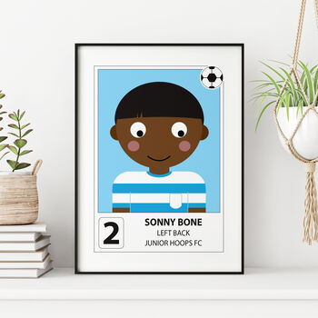 Personalised Football Player Print, 7 of 9