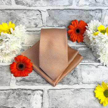 Spice Woven Wedding Tie Set, 5 of 6