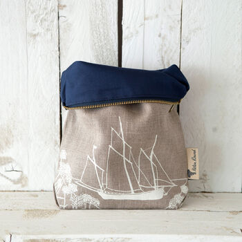 Sailing Boat Linen Toiletry Bag, 2 of 2