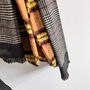 Personalised Houndstooth Gingham Reversible Woven Scarf, thumbnail 3 of 11