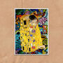 Klimt Kiss Graffiti Abstract Wall Art Print, thumbnail 2 of 5