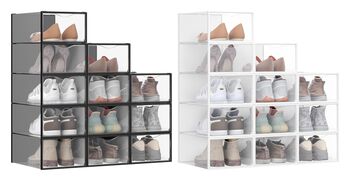 Clear Shoe Boxes Set Of Twelve Organisers, 6 of 6