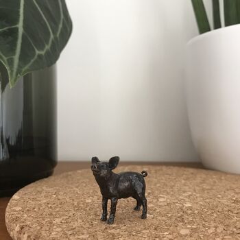 Miniature Bronze Pig Sculpture 8th Anniversary Gift, 6 of 11