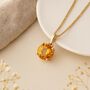 Personalised 9ct Gold Citrine Necklace November Birthstone, thumbnail 1 of 10
