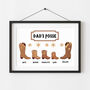 Dad's Posse Family Cowboy Boots Print, thumbnail 1 of 3