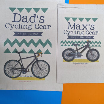 Personalised 'On Yer Bike' Cycling Storage Bag, 11 of 12