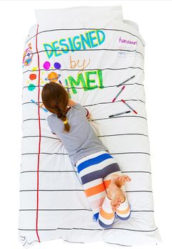 Doodle Duvet Cover Single, To Personalise + 10 Pens, 2 of 6