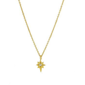 North Star Necklace With White Sapphire, 2 of 4