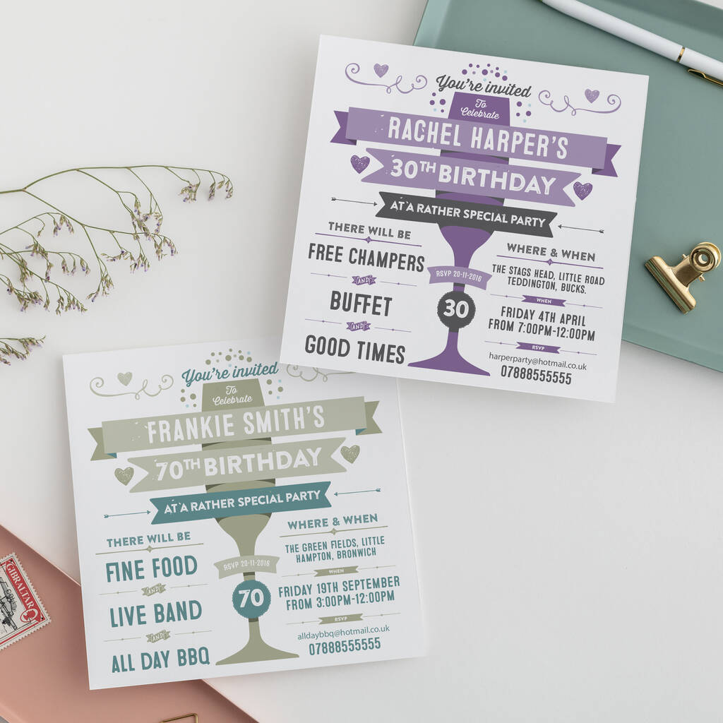 Personalised Birthday Party Invitations, 1 of 5