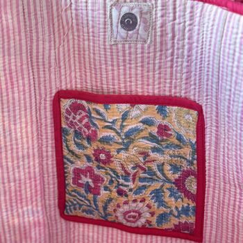 Tote Bag, Beach Bag, Block Print Indian Handbag, 11 of 11