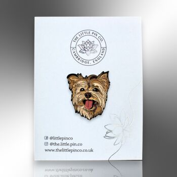 Yorkshire Terrier Enamel Pin Badge, Yorkie Dog Breed Brooch, Gift For Dog Lovers, Pet Loss Gift, 4 of 9
