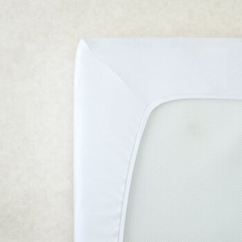 Organic 100% Cotton Fitted Sheet To Fit Cot 160 X 90cm, 4 of 5