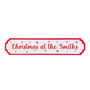 Personalised Red And White Snowflake Christmas Sign Decoration, thumbnail 2 of 5