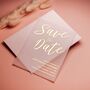 Save The Date Vellum Gold Foil Wedding Invites, thumbnail 6 of 8