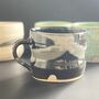 Abstract Splash Medium 300ml Coffee Mug In Cream, Black Or Turquoise, thumbnail 4 of 12