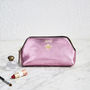 Personalised 'Queen Bee' Leather Make Up Bag, thumbnail 2 of 6