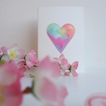 Handmade Pastel Heart Engagement/ Valentine/ Love Card, 6 of 8