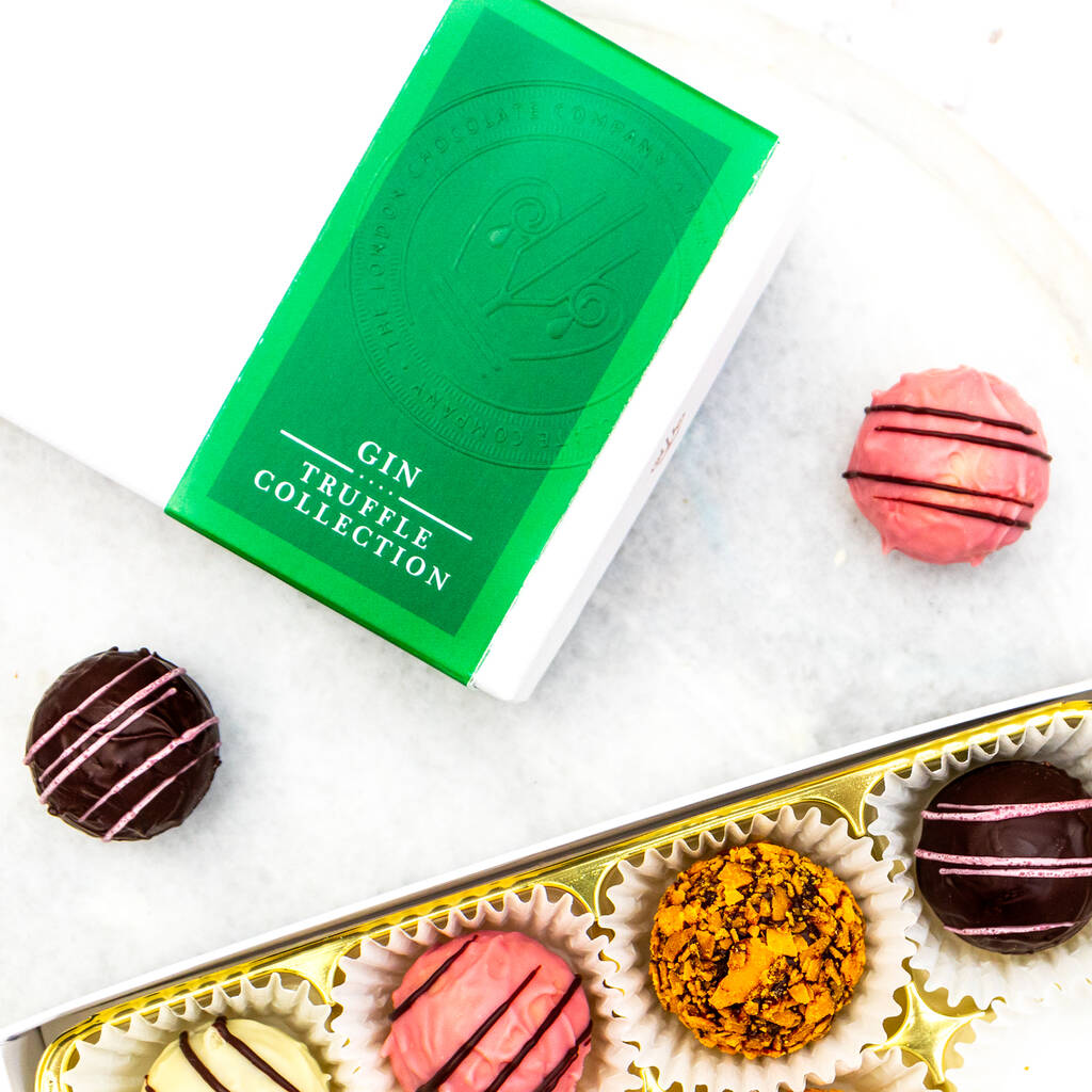 Gin Chocolate Truffles Collection Gift Box, 1 of 5