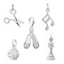 Selection Of Sterling Silver Hobby Charms, thumbnail 1 of 10