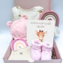 Rainbow Baby Girl Set With Personalised Card, thumbnail 5 of 7
