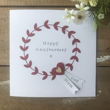 Personalised Heart Anniversary Card, 7 of 8