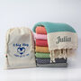 Personalised Cotton Throw Blanket, Anniversary Gift, thumbnail 6 of 12