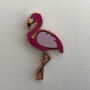 Pink Flamingo Enamel Pin, thumbnail 5 of 5