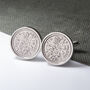 1955 70th Birthday Sixpence Coin Cufflinks, thumbnail 1 of 4