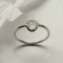 Sterling Silver Moonstone Ring, thumbnail 3 of 5