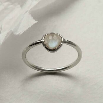 Sterling Silver Moonstone Ring, 3 of 5