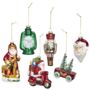 Classic Glass Christmas Ornaments Set Of Six, thumbnail 1 of 3