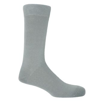 Classic Cloud Grey Luxury Crew And Trainer Men’s Socks, 4 of 5