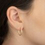 Small Nude Enamel Hoop Earrings, thumbnail 3 of 3
