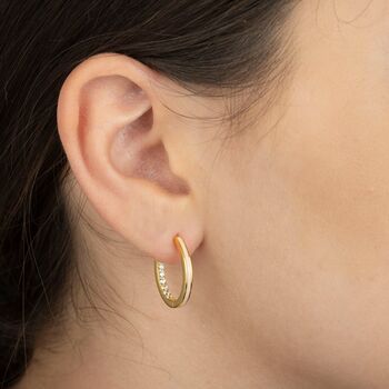 Small Nude Enamel Hoop Earrings, 3 of 3